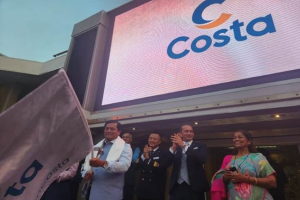 Shipping Minister Sonowal Flags Off Domestic Sailing of Costa Serena